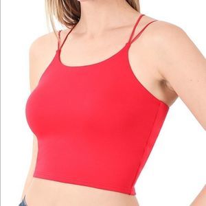 🔥(Set of 4) Double Strap Crop Top Cami